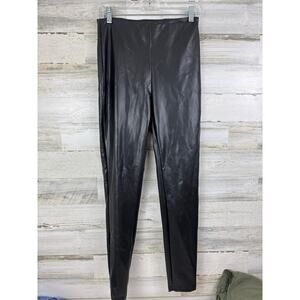 Wonderfly womens small black faux leather leggings boots fall pants